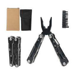 MAJ10 Black Customizable Stainless Steel Multitool Combination Pliers DIY Grade with Bottle Opener for Camping Hunting Hiking UD408834